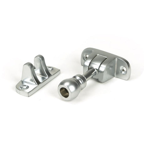 From The Anvil Window Furniture Satin Chrome / Sash Window Brighton Fasteners / Yes From The Anvil - Satin Chrome Mushroom Brighton Fastener (Radiused)