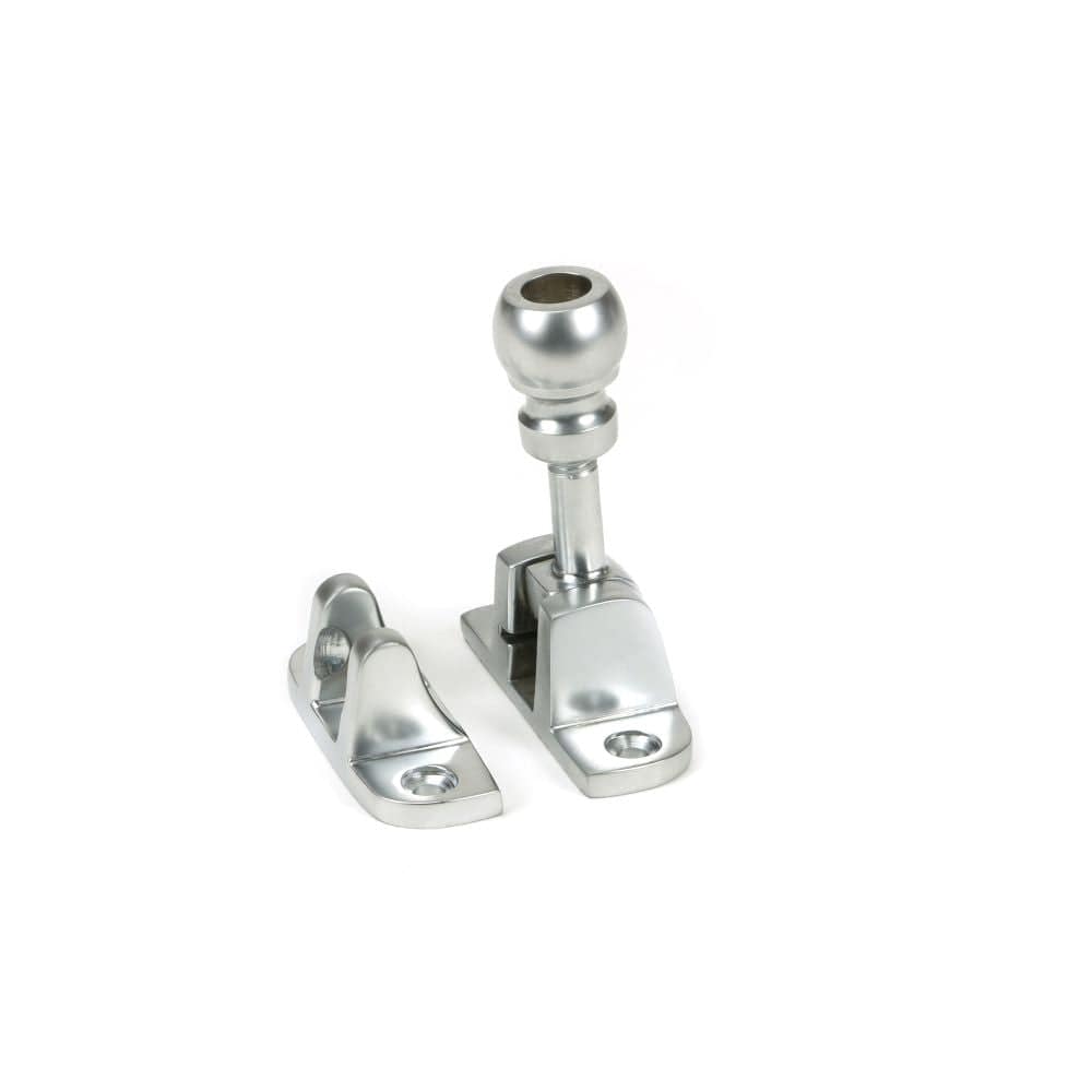 From The Anvil Window Furniture Satin Chrome / Sash Window Brighton Fasteners / Yes From The Anvil - Satin Chrome Mushroom Brighton Fastener (Radiused)