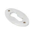 From The Anvil Door Furniture Satin Chrome / Mortice Key Profile Escutcheons From The Anvil - Satin Chrome Oval Escutcheon