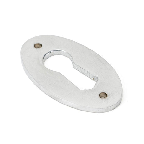 From The Anvil Door Furniture Satin Chrome / Mortice Key Profile Escutcheons From The Anvil - Satin Chrome Oval Escutcheon