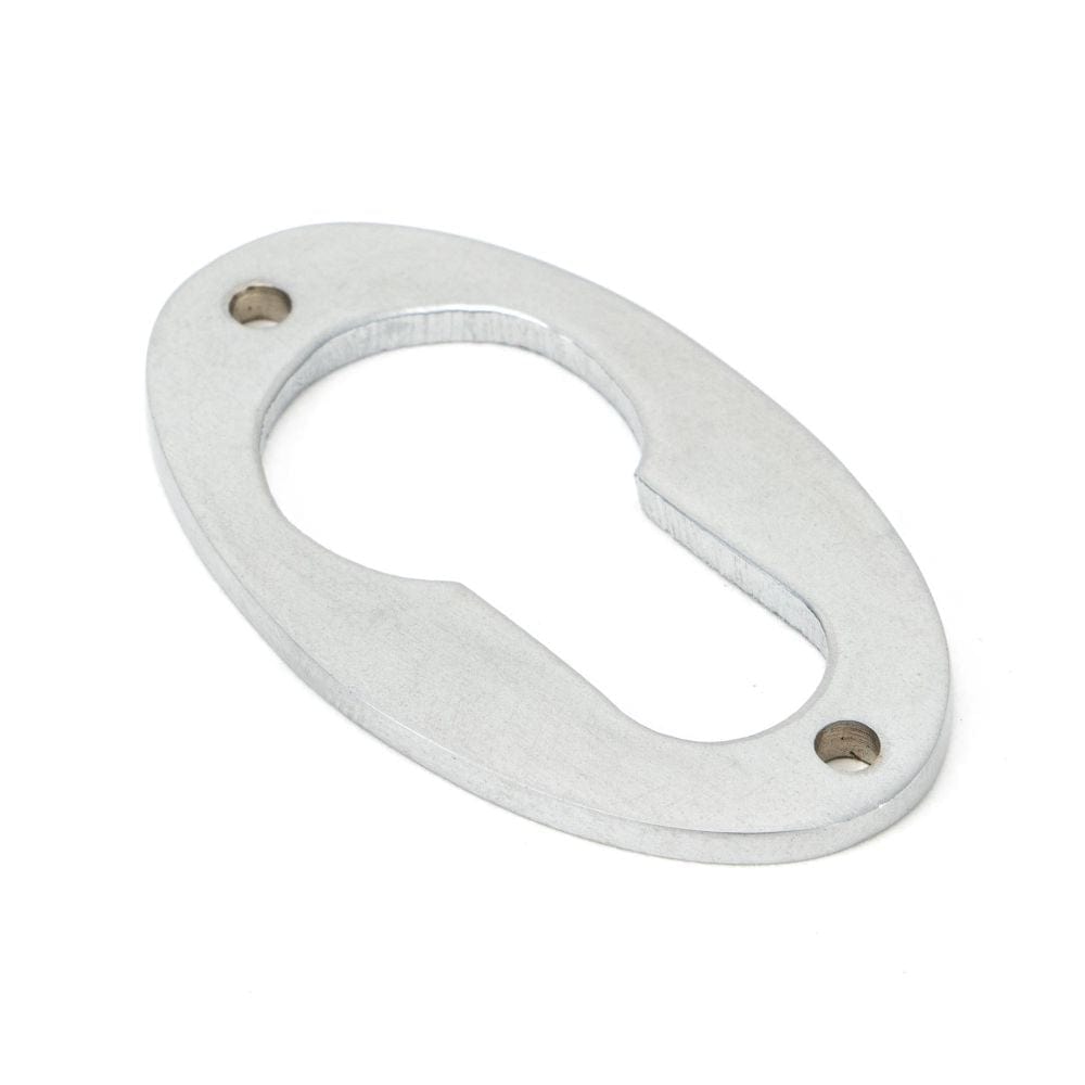 From The Anvil Door Furniture Satin Chrome / Euro Profile Escutcheons From The Anvil - Satin Chrome Oval Euro Escutcheon