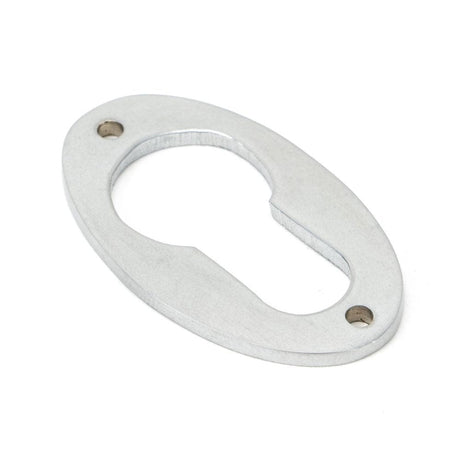 From The Anvil Door Furniture Satin Chrome / Euro Profile Escutcheons From The Anvil - Satin Chrome Oval Euro Escutcheon