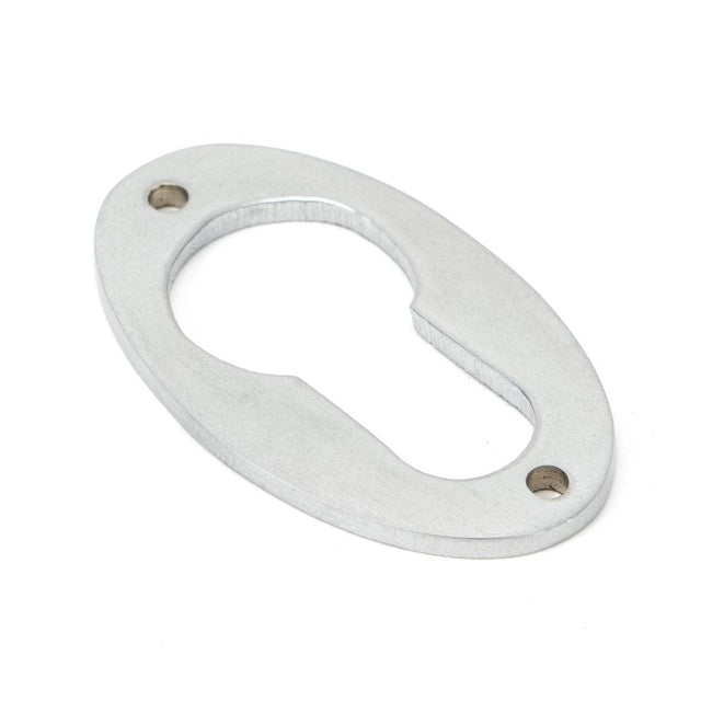 From The Anvil Door Furniture Satin Chrome / Euro Profile Escutcheons From The Anvil - Satin Chrome Oval Euro Escutcheon