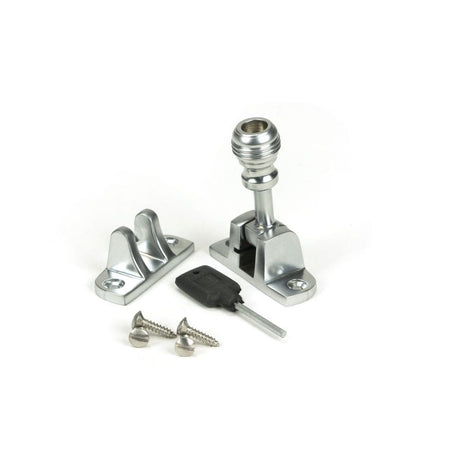 From The Anvil Window Furniture Satin Chrome / Sash Window Brighton Fasteners / Yes From The Anvil - Satin Chrome Prestbury Brighton Fastener (Radiused)