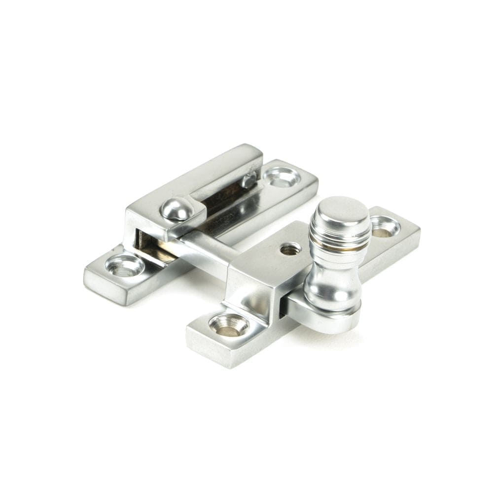 From The Anvil Window Furniture Satin Chrome / Sash Window Quadrant Fasteners / Yes From The Anvil - Satin Chrome Prestbury Quadrant Fastener - Narrow