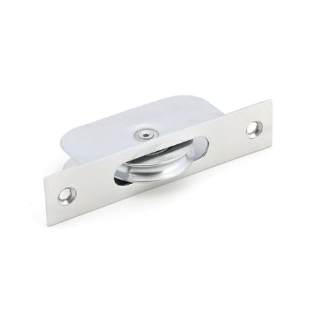 From The Anvil Window Furniture Satin Chrome / Sash Pulley From The Anvil - Satin Chrome Square Ended Sash Pulley 75kg