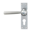 From The Anvil Door Furniture Satin Chrome / Euro Profile Lock Handles From The Anvil - Satin Chrome Straight Lever Euro Lock Set