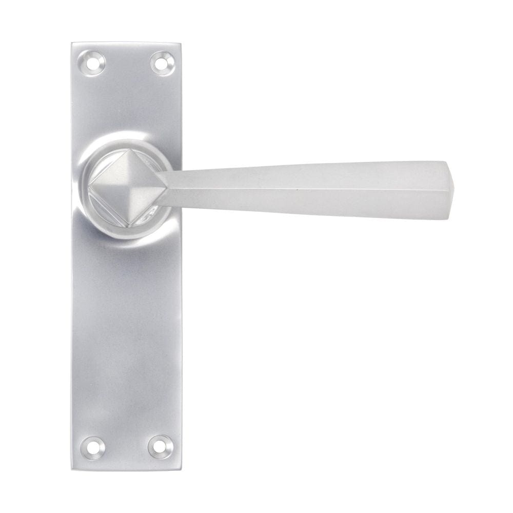 From The Anvil Door Furniture Satin Chrome / Latch Handles From The Anvil - Satin Chrome Straight Lever Latch Set