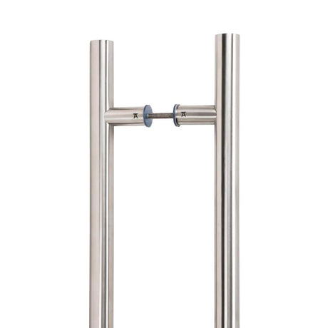 From The Anvil Door Furniture Satin Marine SS (316) / Back to Back Fixing Pack From The Anvil - Satin Marine SS (316) 0.6m T Bar Handle B2B Fix 32mm