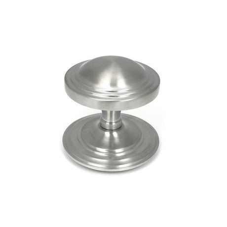 From The Anvil Door Furniture Satin Marine SS (316) / Art Deco Centre Door Knob From The Anvil - Satin Marine SS (316) Art Deco Centre Door Knob