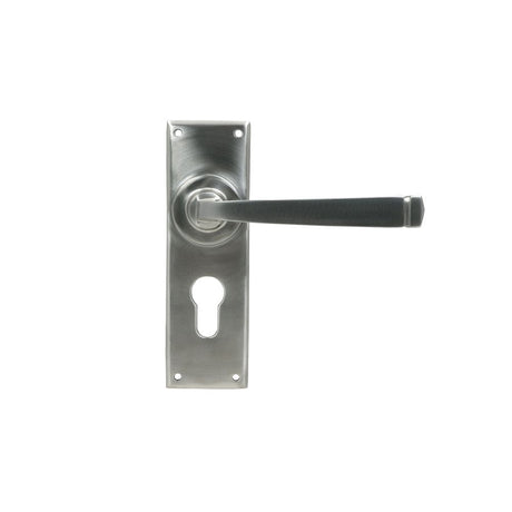 From The Anvil Door Furniture Satin Marine SS (316) / Euro Profile Lock Handles From The Anvil - Satin Marine SS (316) Avon Lever Euro Lock Set
