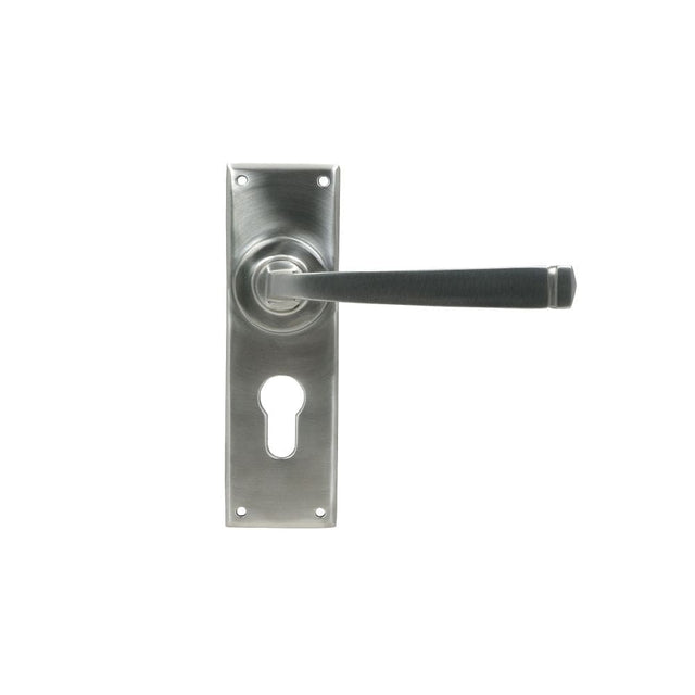 From The Anvil Door Furniture Satin Marine SS (316) / Euro Profile Lock Handles From The Anvil - Satin Marine SS (316) Avon Lever Euro Lock Set