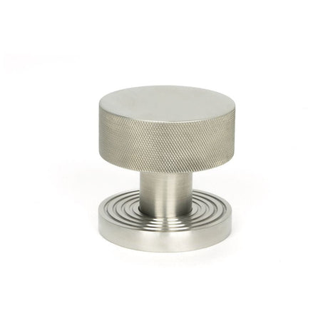 From The Anvil Door Furniture Satin Marine SS (316) / Mortice/Rim Knobs From The Anvil - Satin Marine SS (316) Brompton Mortice/Rim Knob Set (Beehive)