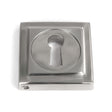 From The Anvil Door Furniture Satin Marine SS (316) / Mortice Key Profile Escutcheons From The Anvil - Satin Marine SS (316) Round Escutcheon (Square)