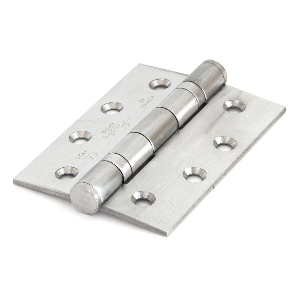 From The Anvil Hinges Satin Stainless Steel / Ball Bearing Hinges / 4" x (102mm) From The Anvil - Satin SS 4" Ball Bearing Butt Hinge (pair) F/R
