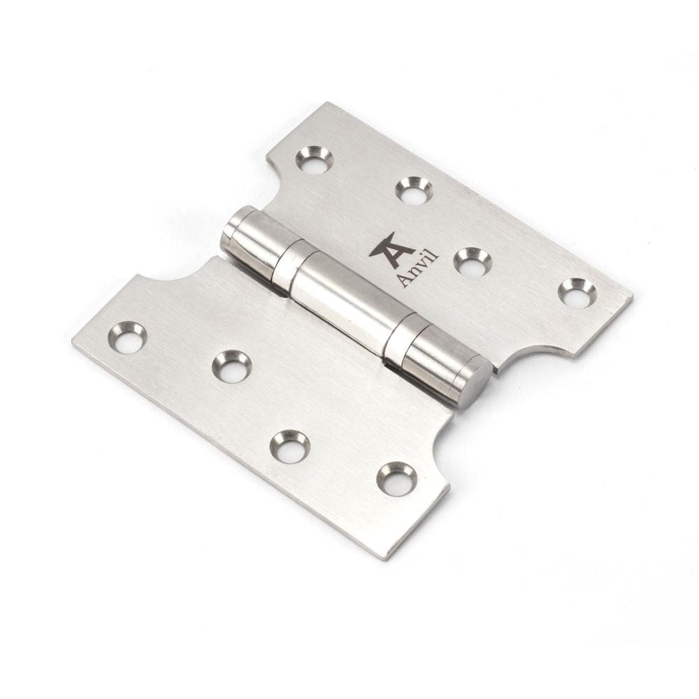From The Anvil Hinges Satin Stainless Steel / Parliament Hinges / 4" x (102mm) From The Anvil - Satin SS 4" x 2" x 4" Parliament Hinge (pair)