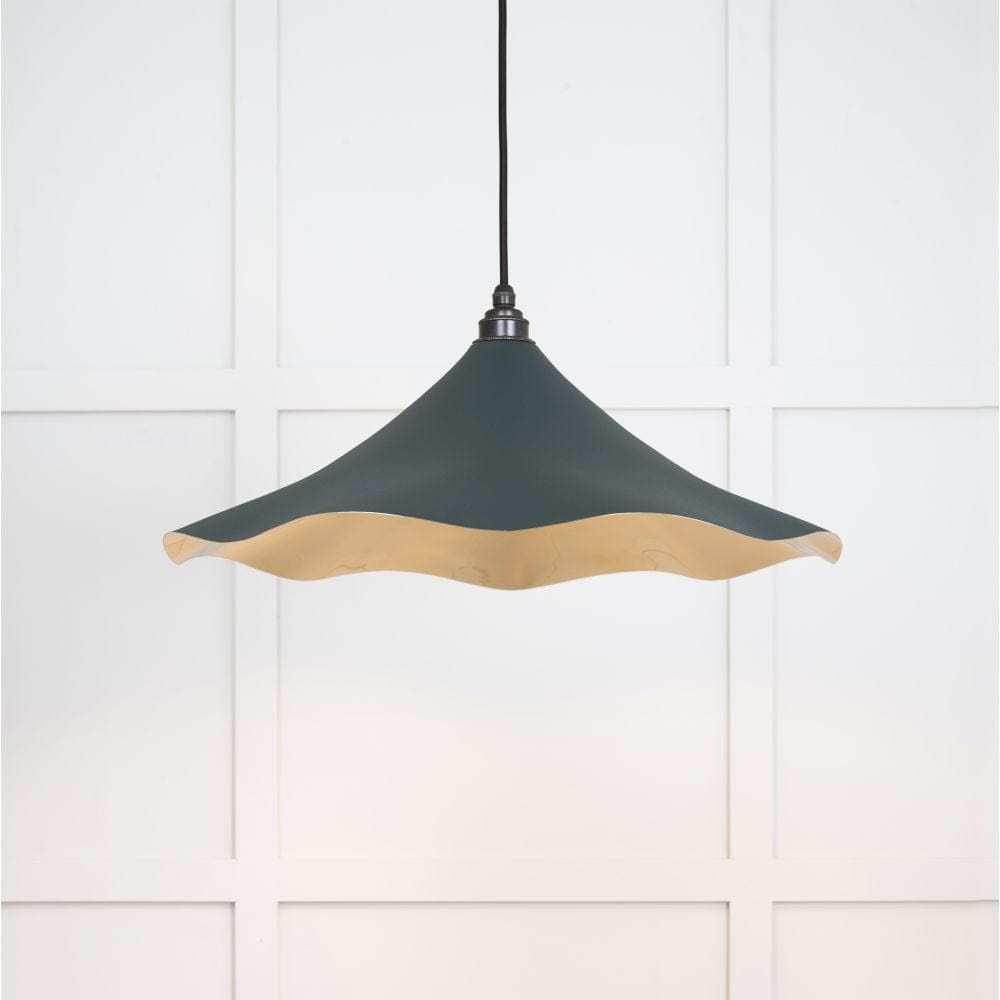 From The Anvil Electrical Smooth Brass / Ceiling Pendants From The Anvil - Smooth Brass Flora Pendant in Dingle