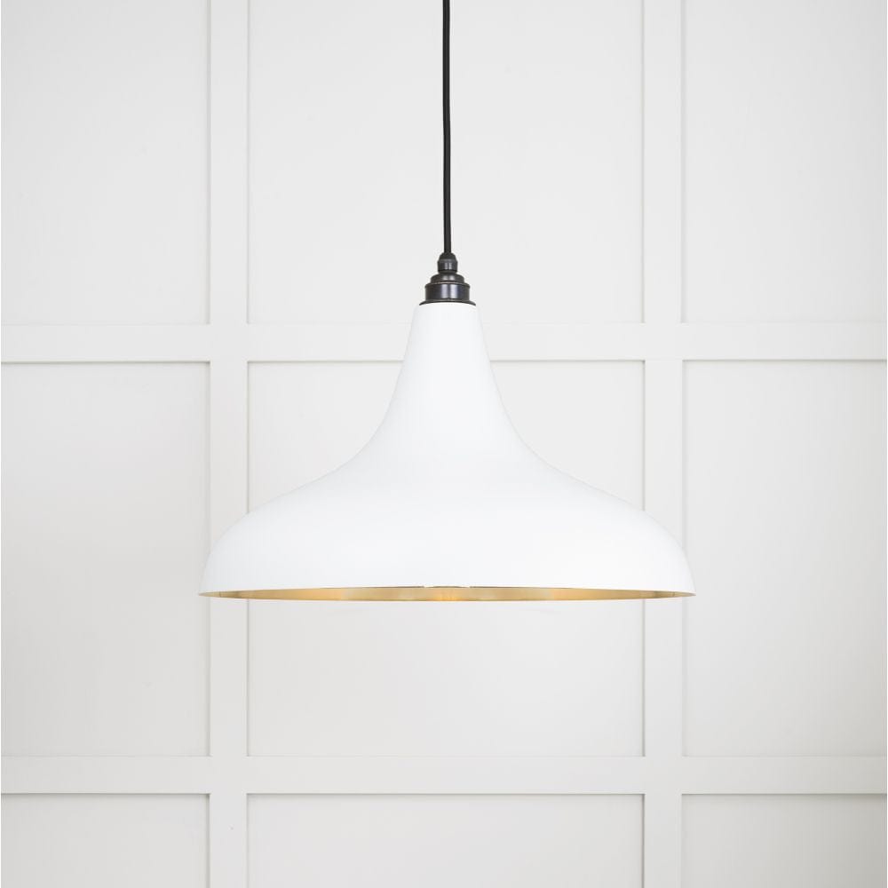 From The Anvil Electrical Smooth Brass / Ceiling Pendants From The Anvil - Smooth Brass Frankley Pendant in Flock