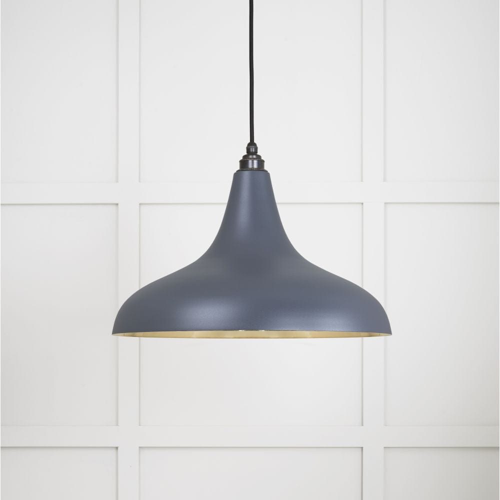 From The Anvil Electrical Smooth Brass / Ceiling Pendants From The Anvil - Smooth Brass Frankley Pendant in Slate