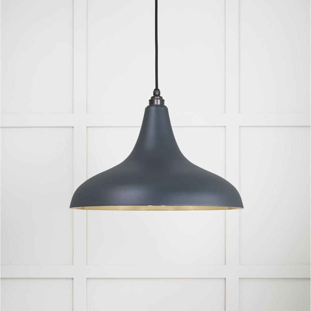 From The Anvil Electrical Smooth Brass / Ceiling Pendants From The Anvil - Smooth Brass Frankley Pendant in Soot