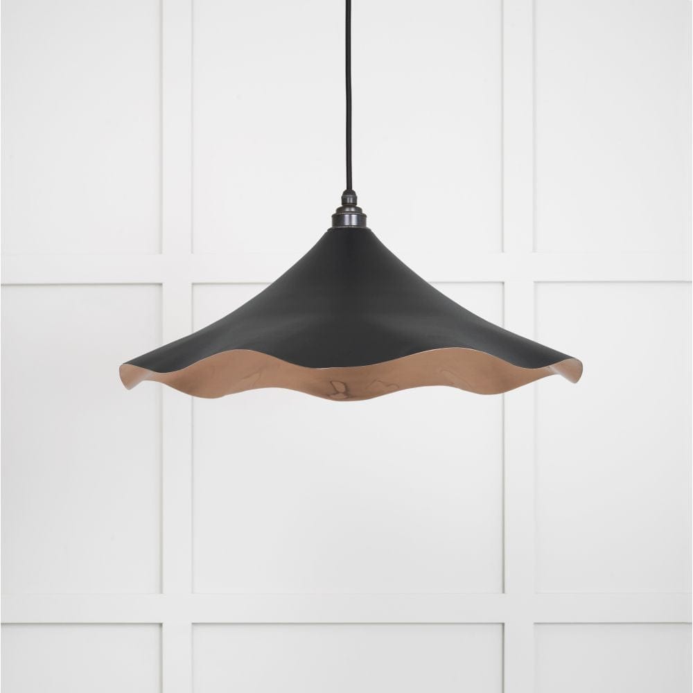 From The Anvil Electrical Smooth Copper / Ceiling Pendants From The Anvil - Smooth Copper Flora Pendant in Elan Black