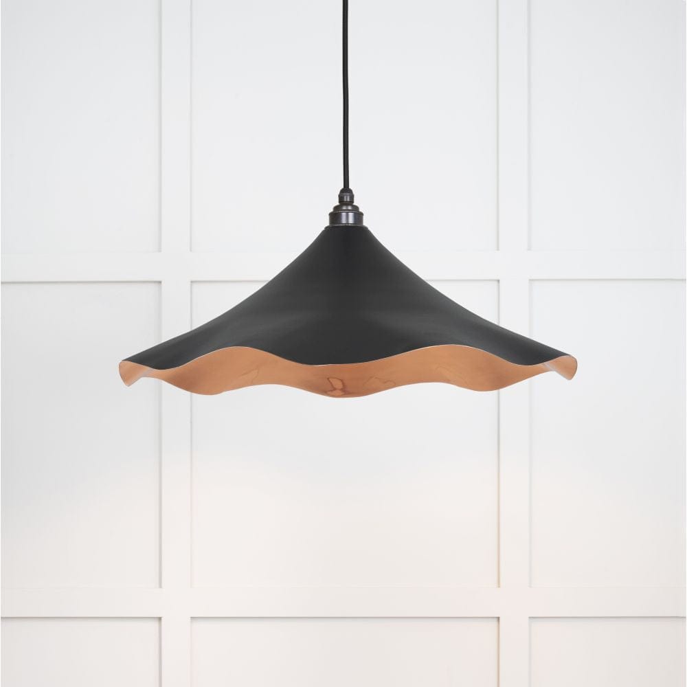 From The Anvil Electrical Smooth Copper / Ceiling Pendants From The Anvil - Smooth Copper Flora Pendant in Elan Black