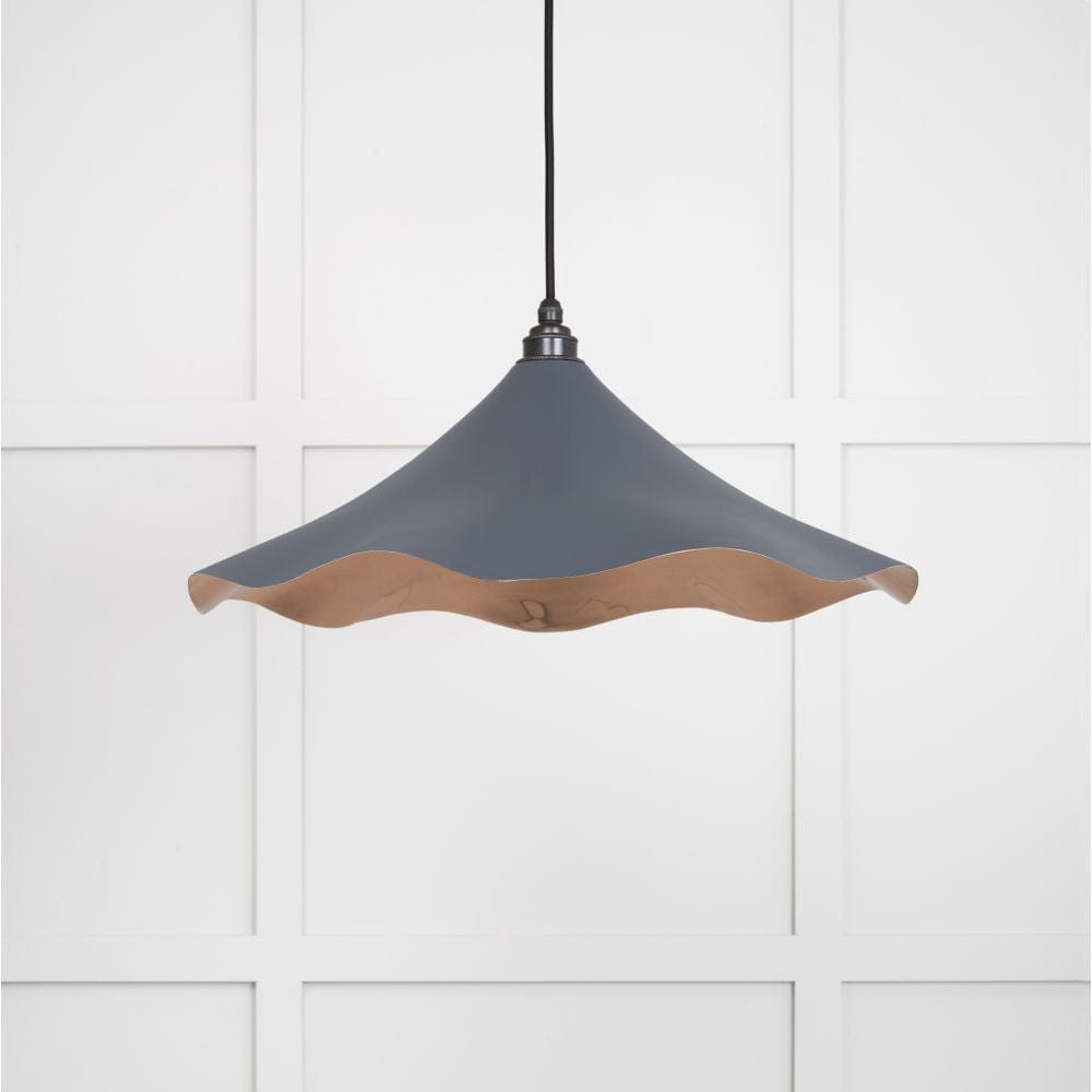 From The Anvil Electrical Smooth Copper / Ceiling Pendants From The Anvil - Smooth Copper Flora Pendant in Slate