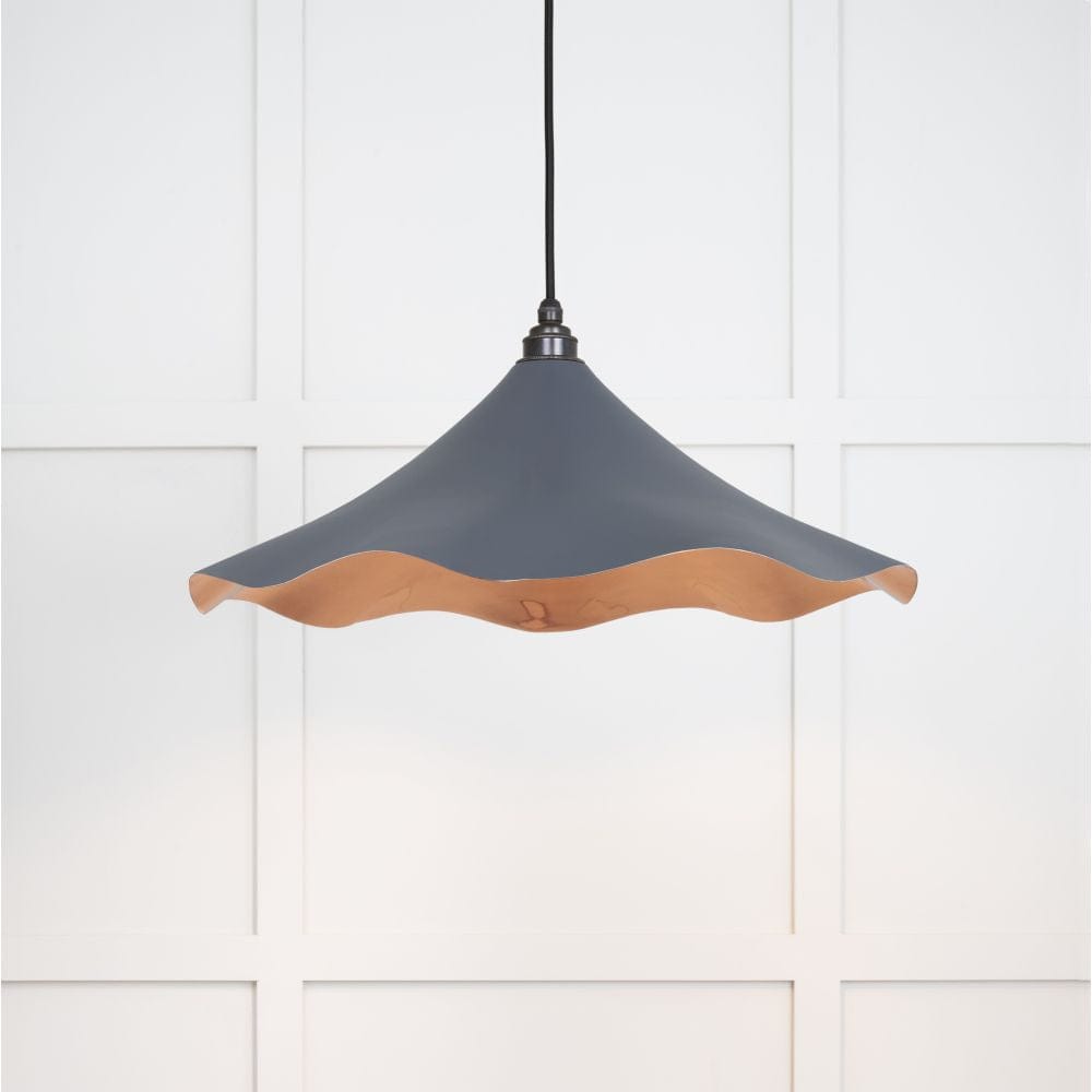 From The Anvil Electrical Smooth Copper / Ceiling Pendants From The Anvil - Smooth Copper Flora Pendant in Slate