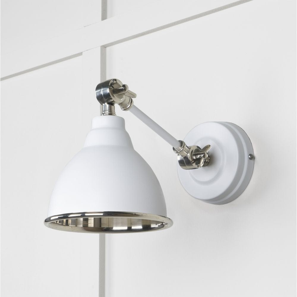 From The Anvil Electrical Smooth Nickel / Wall Lights From The Anvil - Smooth Nickel Brindley Wall Light in Flock
