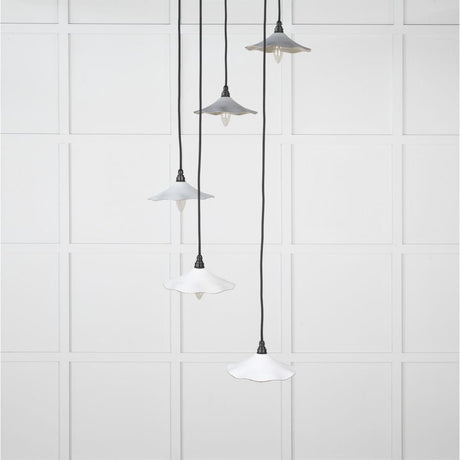 From The Anvil Electrical Smooth Nickel / Cluster Pendants From The Anvil - Smooth Nickel Flora Cluster Pendant in Flock