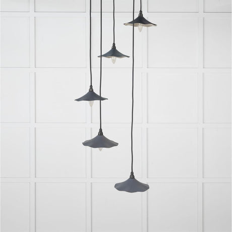 From The Anvil Electrical Smooth Nickel / Cluster Pendants From The Anvil - Smooth Nickel Flora Cluster Pendant in Slate
