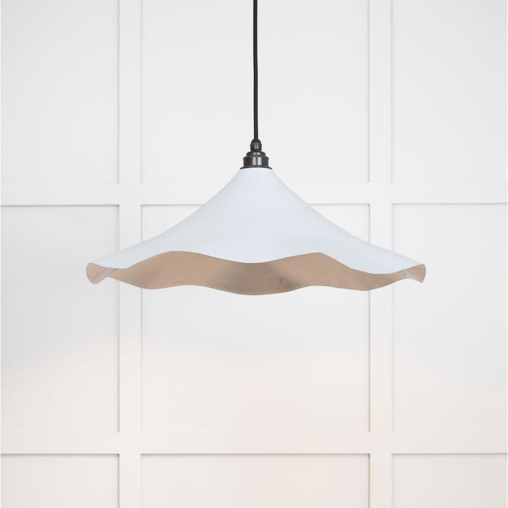 From The Anvil Electrical Smooth Nickel / Ceiling Pendants From The Anvil - Smooth Nickel Flora Pendant in Birch