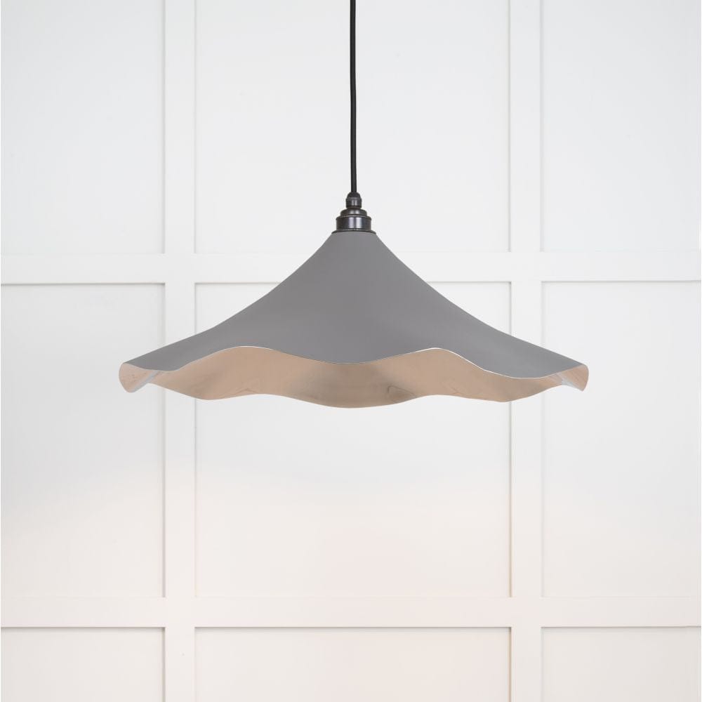 From The Anvil Electrical Smooth Nickel / Ceiling Pendants From The Anvil - Smooth Nickel Flora Pendant in Bluff