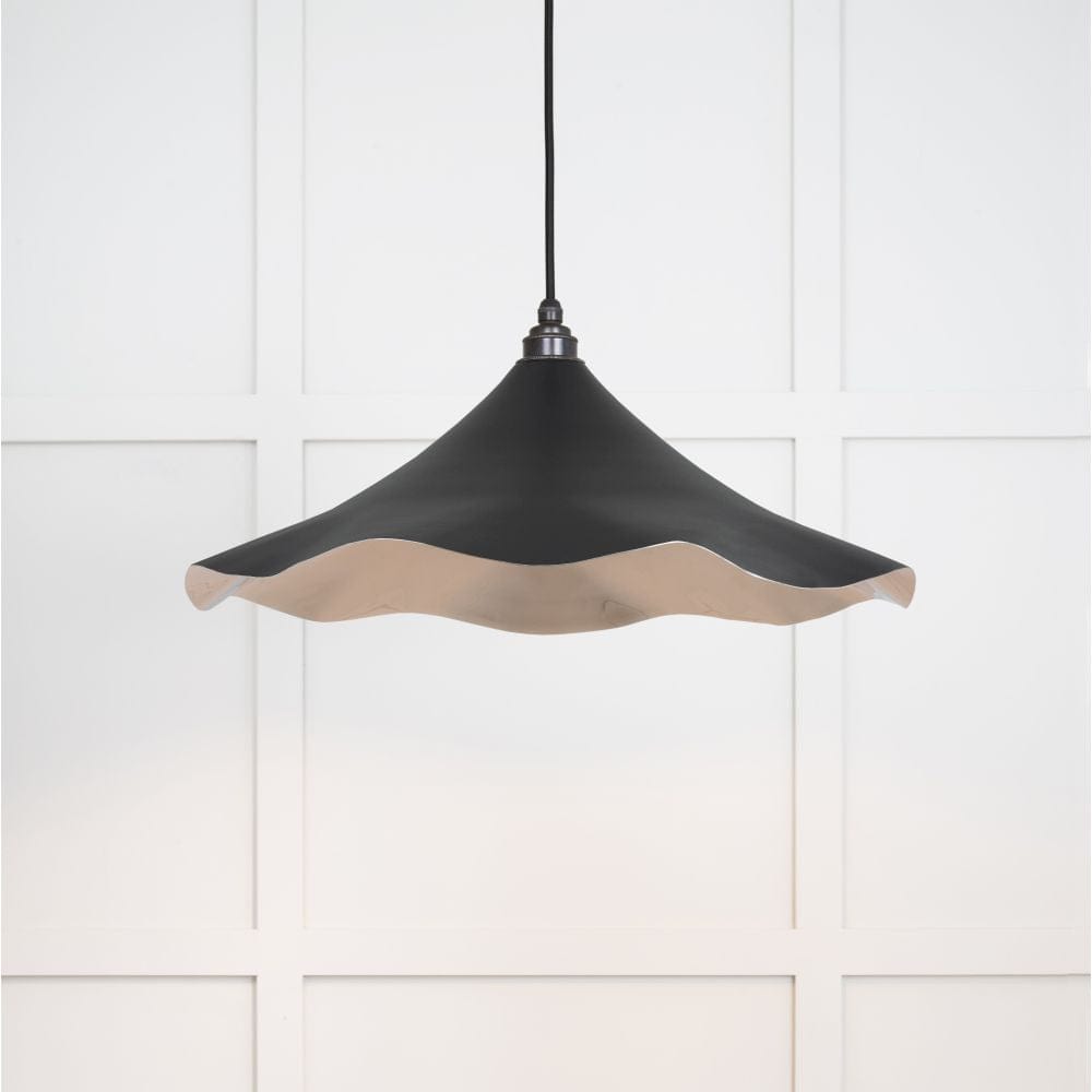 From The Anvil Electrical Smooth Nickel / Ceiling Pendants From The Anvil - Smooth Nickel Flora Pendant in Elan Black