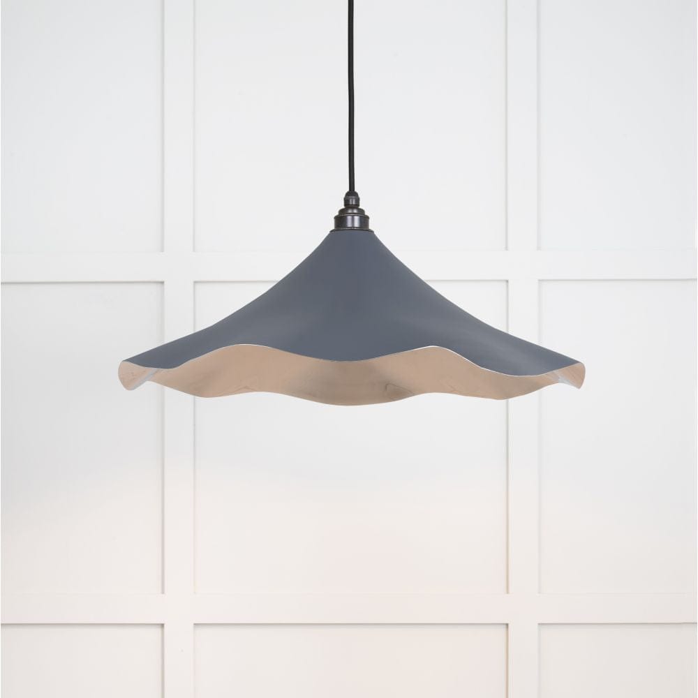 From The Anvil Electrical Smooth Nickel / Ceiling Pendants From The Anvil - Smooth Nickel Flora Pendant in Slate