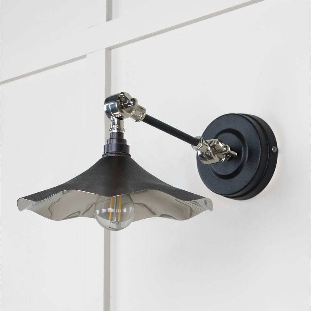 From The Anvil Electrical Smooth Nickel / Wall Lights From The Anvil - Smooth Nickel Flora Wall Light in Elan Black