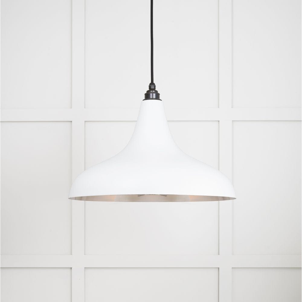 From The Anvil Electrical Smooth Nickel / Ceiling Pendants From The Anvil - Smooth Nickel Frankley Pendant in Flock