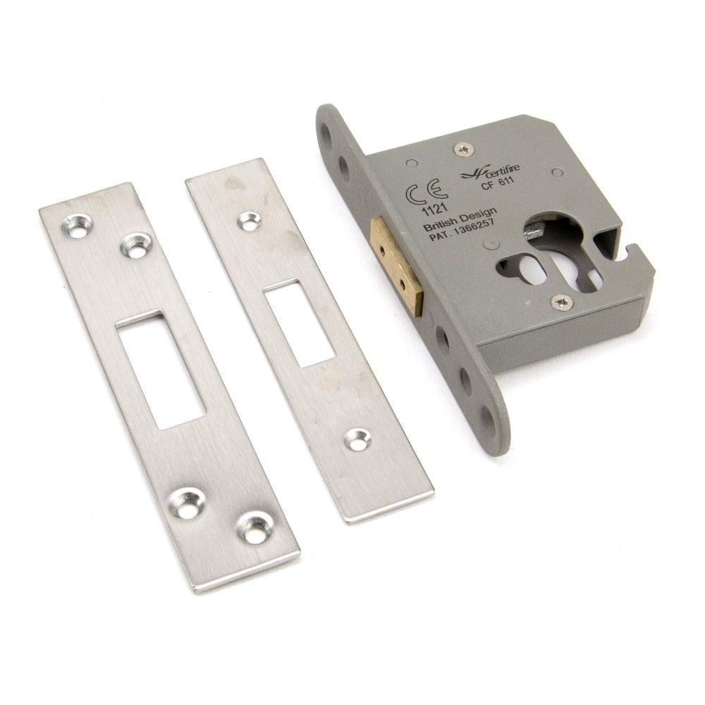 From The Anvil Locks & Latches Satin Stainless Steel / Euro Profile Deadlocks / 2.5" / 65mm From The Anvil - SSS 2½" Euro Profile Dead Lock
