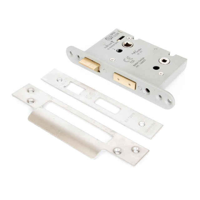 From The Anvil Locks & Latches Satin Stainless Steel / Bathroom Lock / 3" / 76mm From The Anvil - SSS 3" Heavy Duty Bathroom Mortice Lock