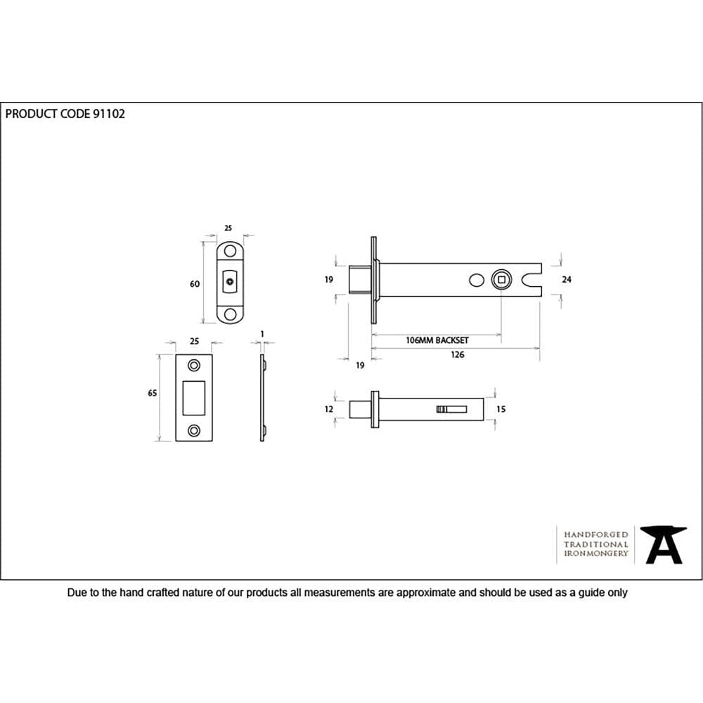 From The Anvil Locks & Latches Satin Stainless Steel / Tubular Dead Bolts / 5" / 127mm From The Anvil - SSS 5" Heavy Duty Tubular Deadbolt