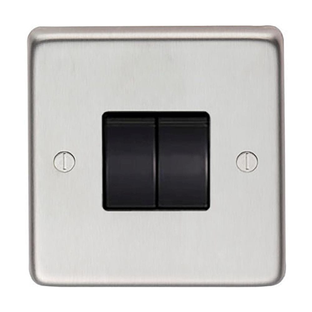 From The Anvil Electrical Satin Stainless Steel / Double 10 Amp Switch From The Anvil - SSS Double 10 Amp Switch