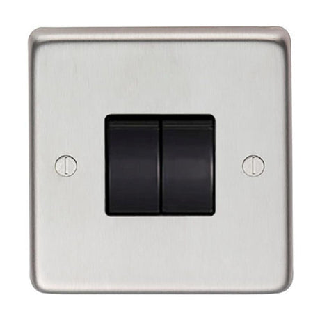 From The Anvil Electrical Satin Stainless Steel / Double 10 Amp Switch From The Anvil - SSS Double 10 Amp Switch