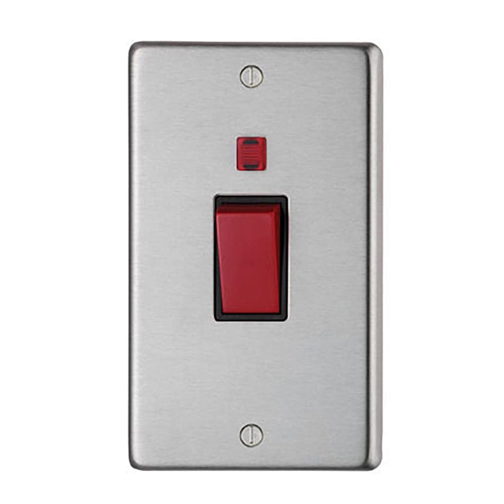 From The Anvil Electrical Satin Stainless Steel / Cooker Switch From The Anvil - SSS Double Plate Cooker Switch