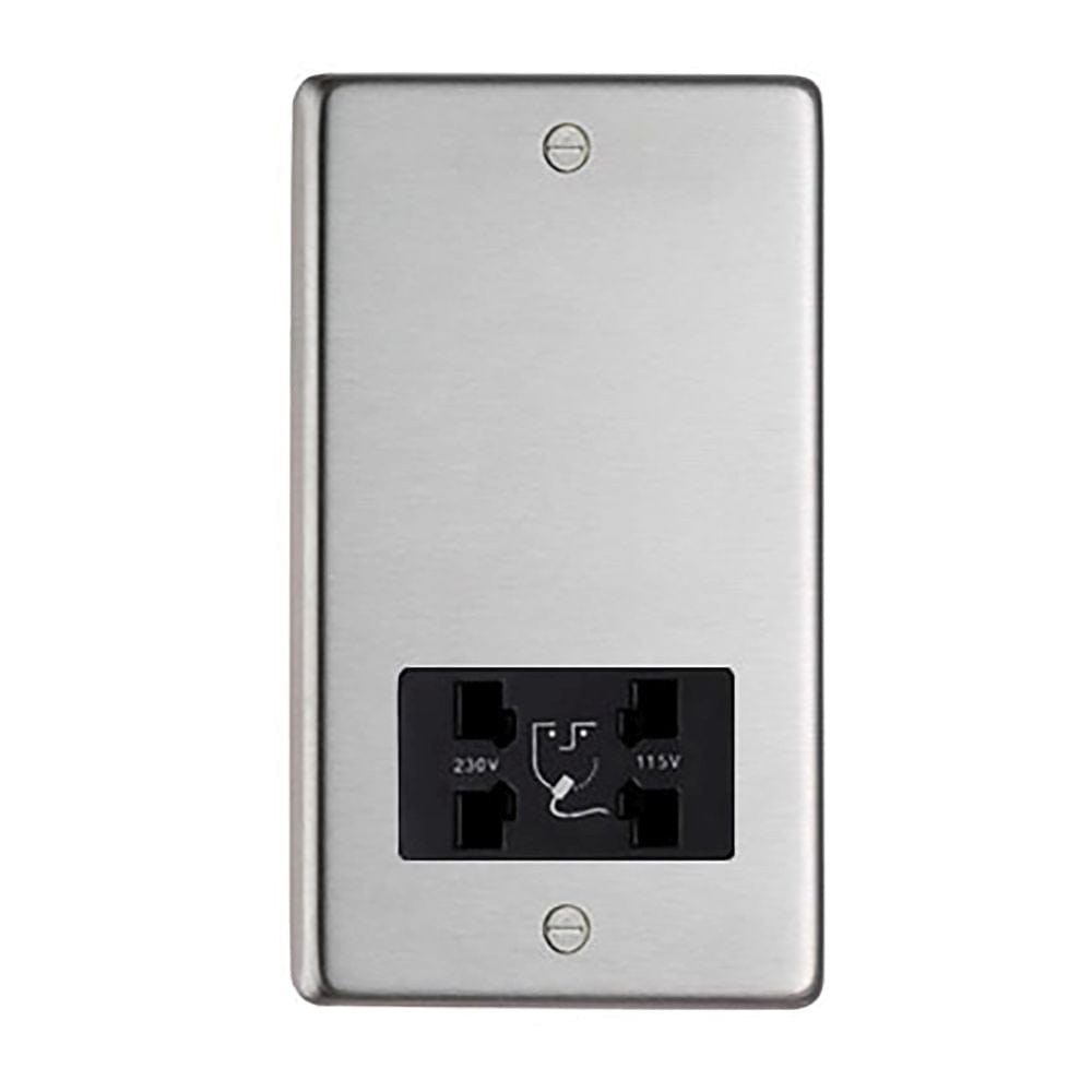 From The Anvil Electrical Satin Stainless Steel / Shaver Socket From The Anvil - SSS Dual Volt Shaver Socket