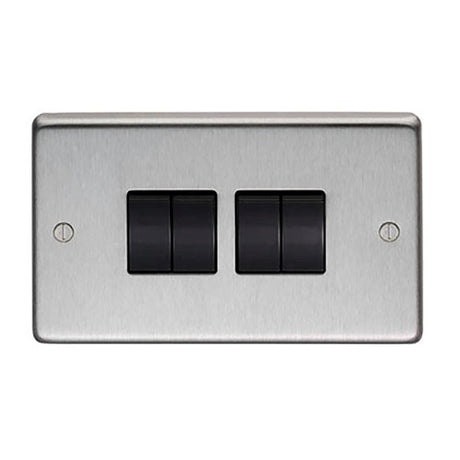 From The Anvil Electrical Satin Stainless Steel / Quad 10 Amp Switch From The Anvil - SSS Quad 10 Amp Switch