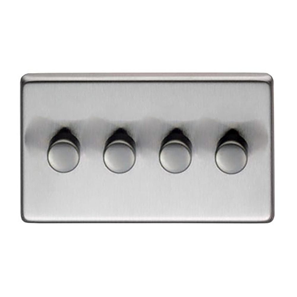From The Anvil Electrical Satin Stainless Steel / Quad LED Dimmer Switch From The Anvil - SSS Quad LED Dimmer Switch