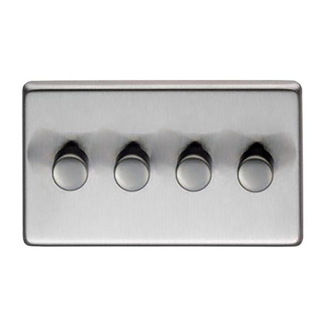 From The Anvil Electrical Satin Stainless Steel / Quad LED Dimmer Switch From The Anvil - SSS Quad LED Dimmer Switch