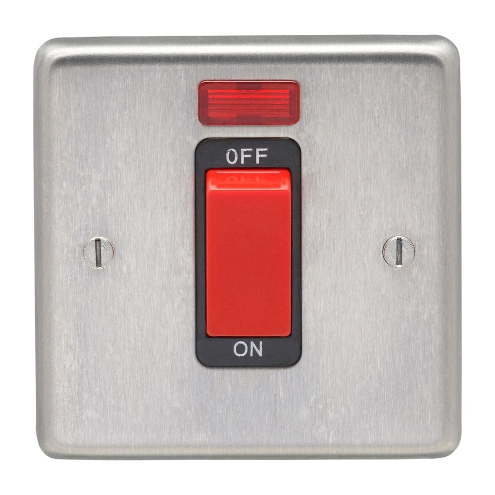 From The Anvil Electrical Satin Stainless Steel / Cooker Switch From The Anvil - SSS Single Plate Cooker Switch