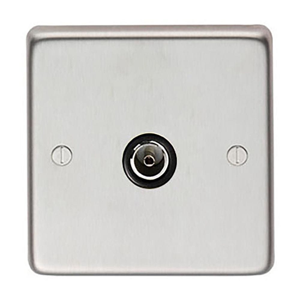 From The Anvil Electrical Satin Stainless Steel / TV From The Anvil - SSS Single TV Socket