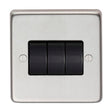 From The Anvil Electrical Satin Stainless Steel / Triple 10 Amp Switch From The Anvil - SSS Triple 10 Amp Switch